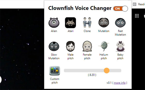 Cài đặt Clownfish Voice Changer trên trình duyệt Chrome