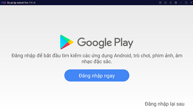 Đăng nhập vào CH Play