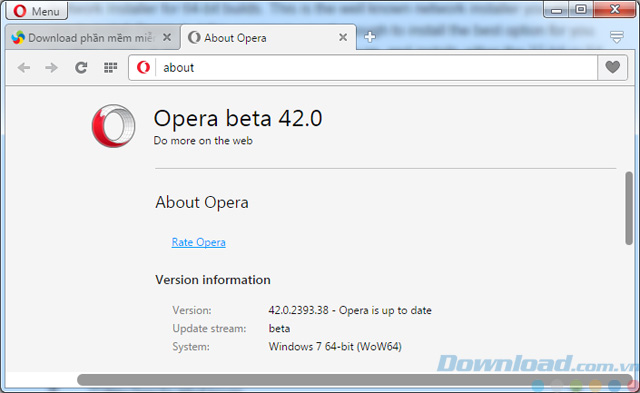 Opera Beta phiên bản mới