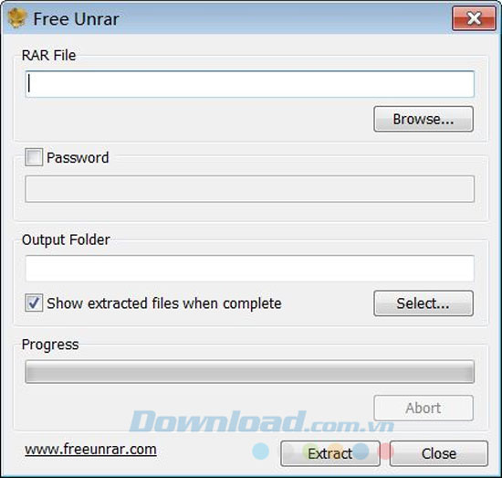 Download Free Unrar Giải nén tập tin RAR miễn phí