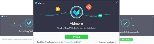 Cài đặt Screen Recorder qua Vidmore Installer rất nhanh