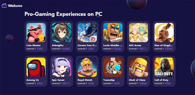 Wakuoo hỗ trợ tất cả các nguồn trò chơi đã được xác minh trên Cửa hàng Google Play