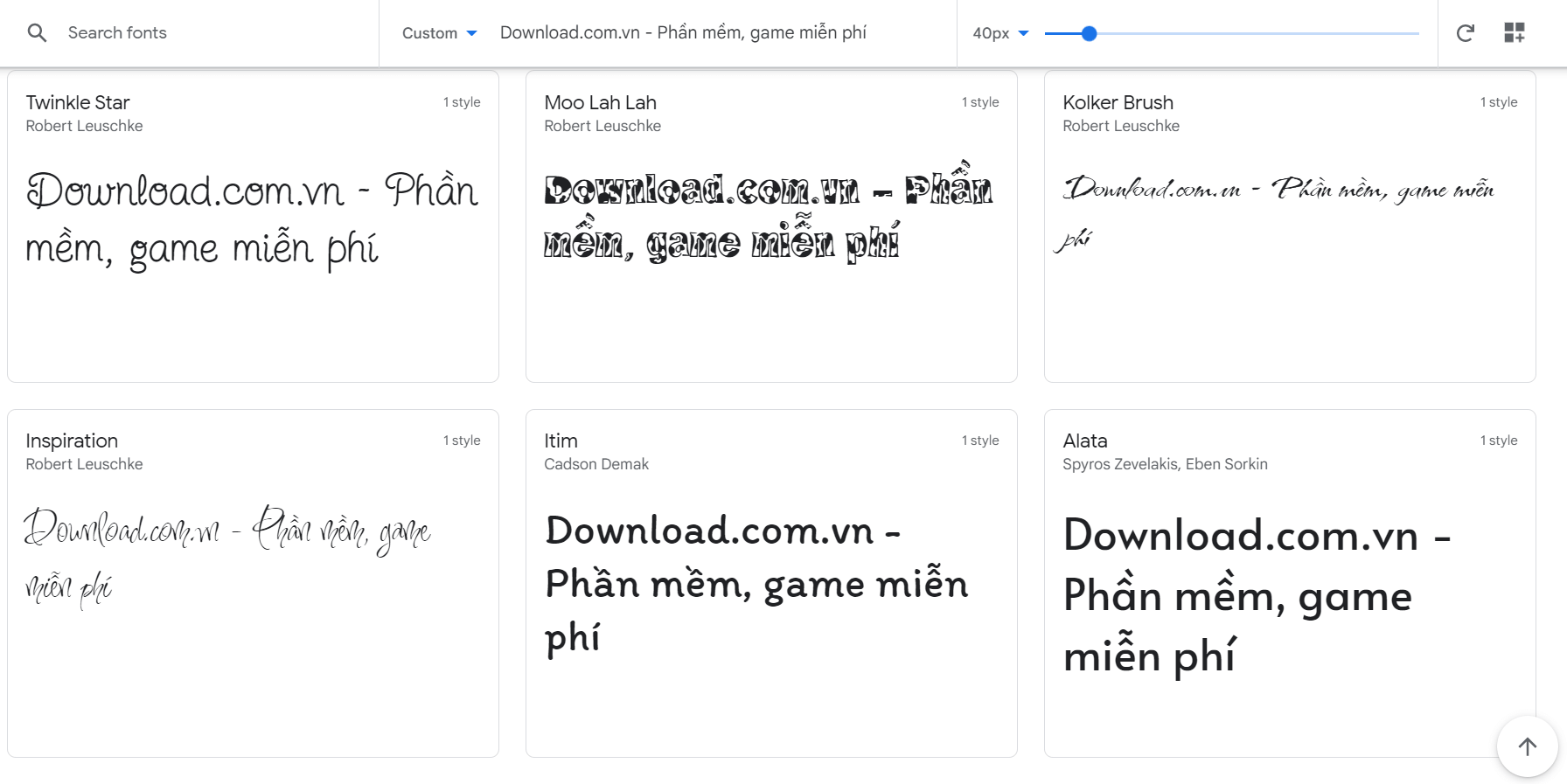 Google Fonts hỗ trợ nhiều ngôn ngữ khác nhau