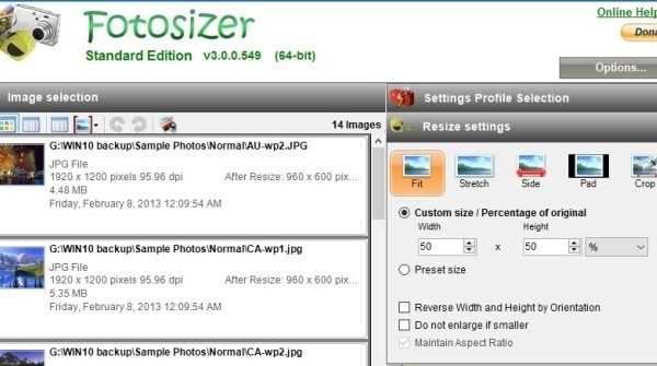 Download Fotosizer 3.14.0.578 Thay đổi kích thước ảnh