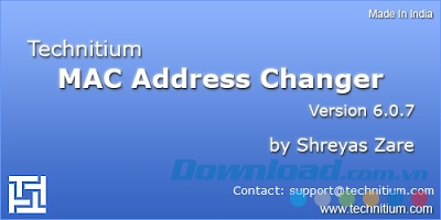 Thông tin liên hệ yêu cầu hỗ trợ phần mềm Technitium MAC address Changer