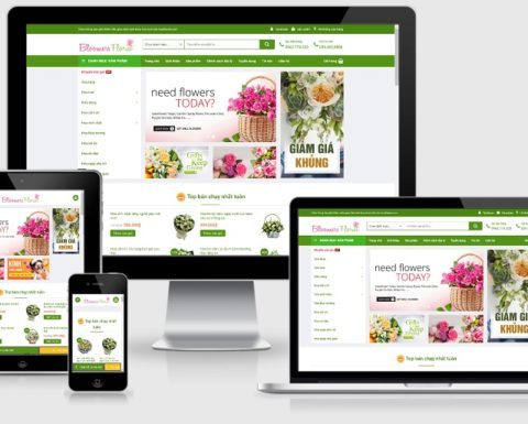 Theme WordPress shop hoa tươi mẫu số 2