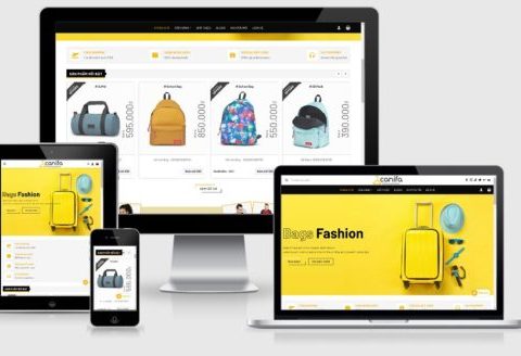 Thiết kế website bán vali, ba lô , túi xách cao cấp mẫu số 2