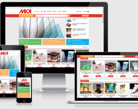 Thiết kế web bán biển mica, vật tư quảng cáo
