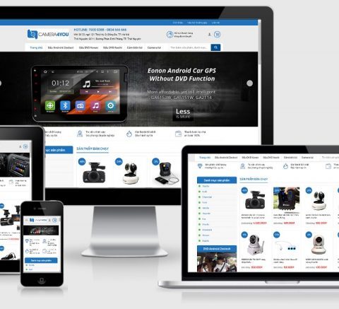 Thiết kế web bán camera 3, điện máy, công nghệ mẫu