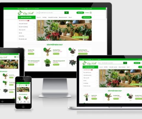 Thiết kế website bán chậu cây, cây cảnh, cây xanh mẫu số 2