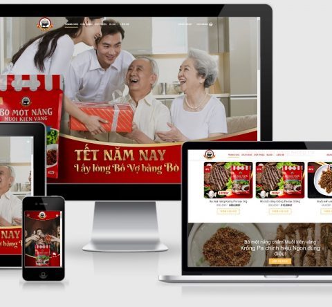 Theme wordpress bán đặc sản bò một nắng
