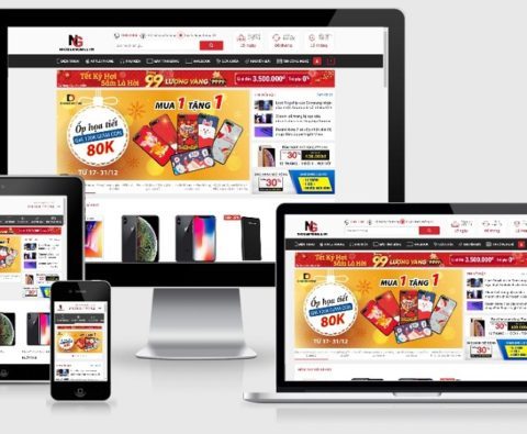 Thiết kế website bán điện thoại di động, máy tính, laptop