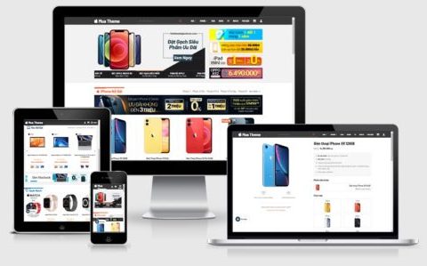 Thiết kế website bán điện thoại, laptop, máy tính bảng Apple