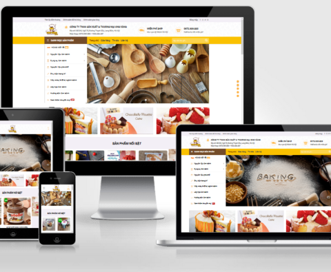 Thiết kế website bán dụng cụ làm bánh