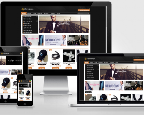 Thiết kế website bán hàng thời trang nam đã Việt hóa