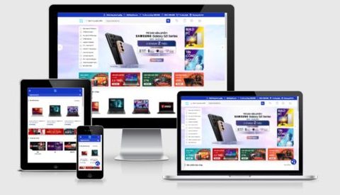 Thiết kế website bán laptop, máy tính mẫu số 2
