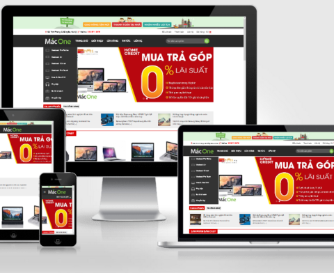 Theme WordPress bán laptop giống MacOne.vn