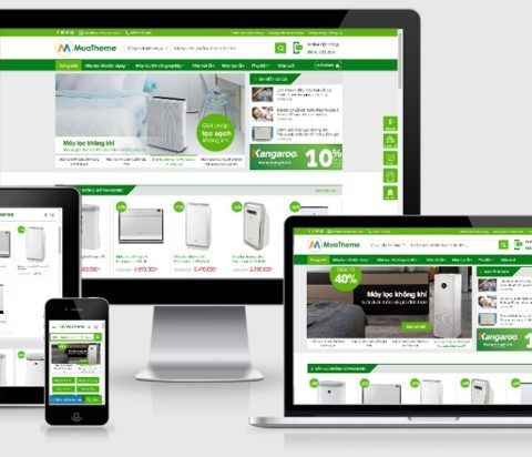 Theme wordpress bán máy lọc khí, lọc nước mẫu số 2