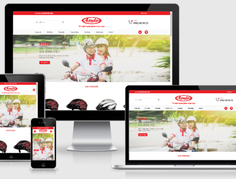 Theme wordpress bán mũ bảo hiểm Andes