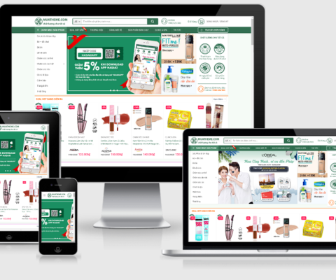 Theme WordPress mỹ phẩm mẫu số 9 giống Hasaki