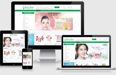 Thiết kế website bán mỹ phẩm, thực phẩm chức năng XinhStore