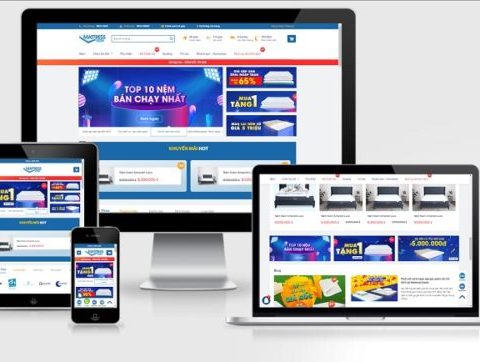 Thiết kế web bán nệm mẫu số 2