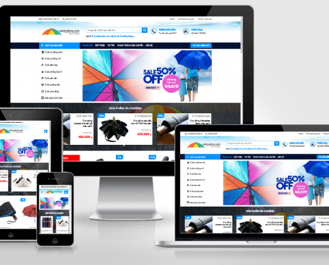 Theme WordPress bán ô dù thời trang đã Việt hóa và tối ưu