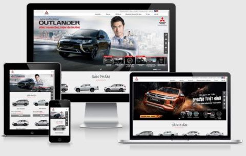 Thiết kế website bán ô tô Mitsubishi mẫu số 2