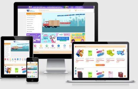 Theme wordpress bán sách , văn phòng phẩm mẫu số 2