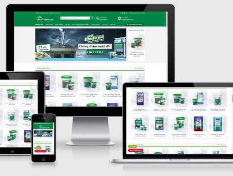 Theme WordPress bán sơn – Vật liệu xây dựng mẫu số 2