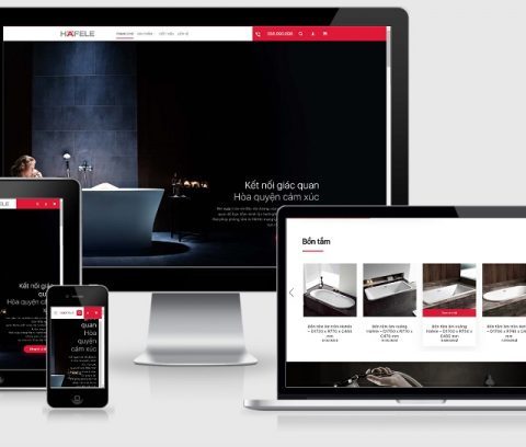 Thiết kế website bán thiết bị phòng tắm, phòng vệ sinh