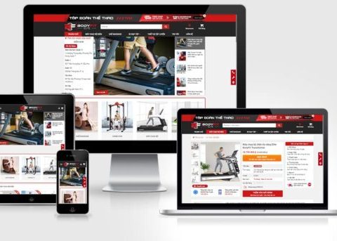 Thiết kế website máy tập chạy, ghế massage, dụng cụ thể thao BodyFit