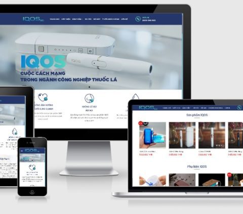 Thiết kế website bán thuốc lá điện tử IQOS