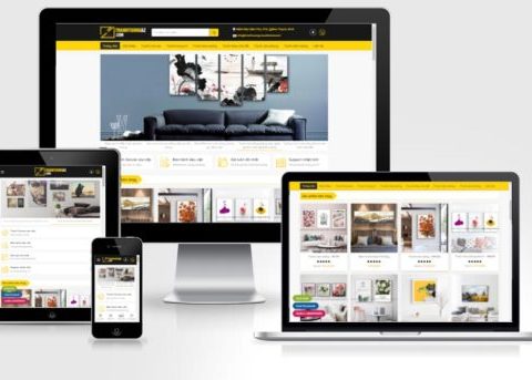 Theme wordpress bán tranh tường canvas, trang trí nhà cửa