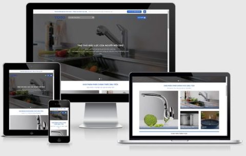 Thiết kế web bán vòi nước, chậu rửa chén, thiết bị nhà bếp