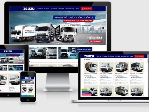 Theme WordPress bán xe tải Isuzu đẹp tuyệt vời