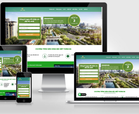 Theme WordPress bất động sản giới thiệu dự án Swan City