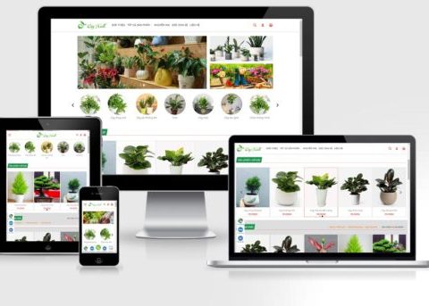 Thiết kế website bán chậu cây, cây cảnh, cây xanh mẫu số 3