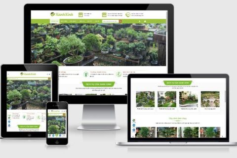 Thiết kế website bán chậu cây, cây cảnh, cây xanh mẫu số 4