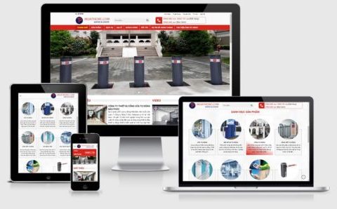 Thiết kế website cửa tự động, cửa sắt, cơ khí, nhôm kính