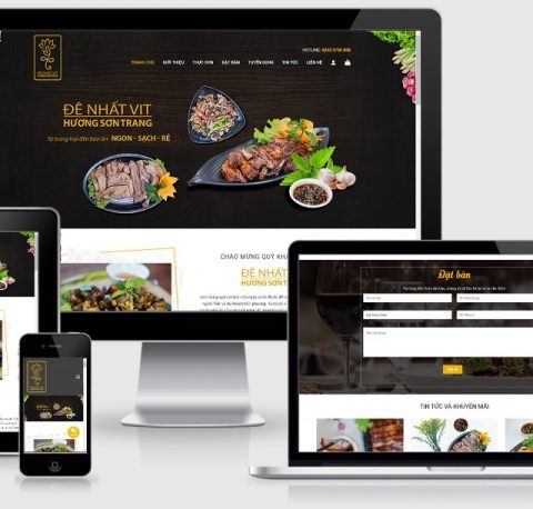 Thiết kế website dành cho nhà hàng đẹp – Mẫu số 5