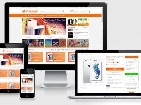 Thiết kế website bán điện thoại di động mẫu số 2