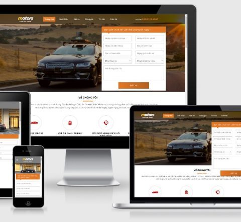 Theme WordPress giới thiệu dịch vụ cho thuê xe oto
