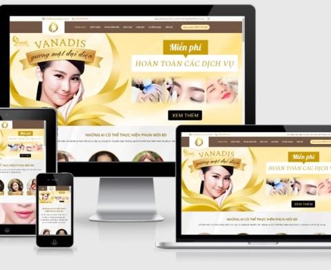 Theme WordPress giới thiệu dịch vụ xăm môi thẩm mỹ