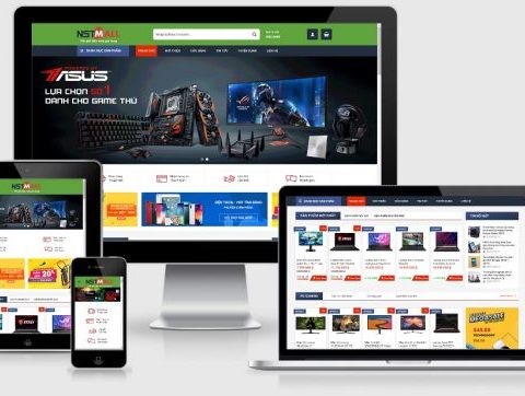 Thiết kế website điện máy, công nghệ, máy tính mẫu số 5