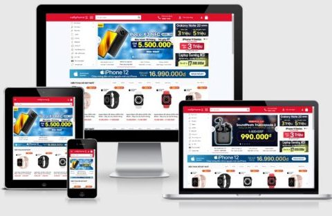 Thiết kế website bán điện thoại di động mẫu số 6