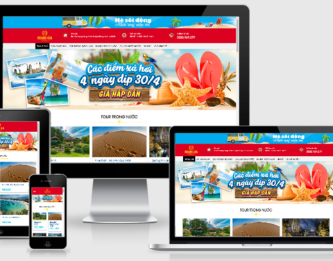 Theme WordPress du lịch Việt hóa mẫu số 2