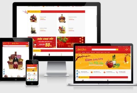 Thiết kế website bán giỏ quà tết – quà tặng Tết 2021