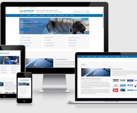 Theme WordPress giới thiệu công ty kinh doanh thiết bị cơ khí thủy lợi