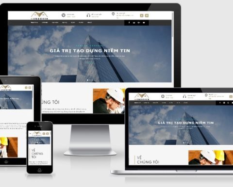 Thiết kế website công ty xây dựng đẹp tuyệt vời mẫu số 2